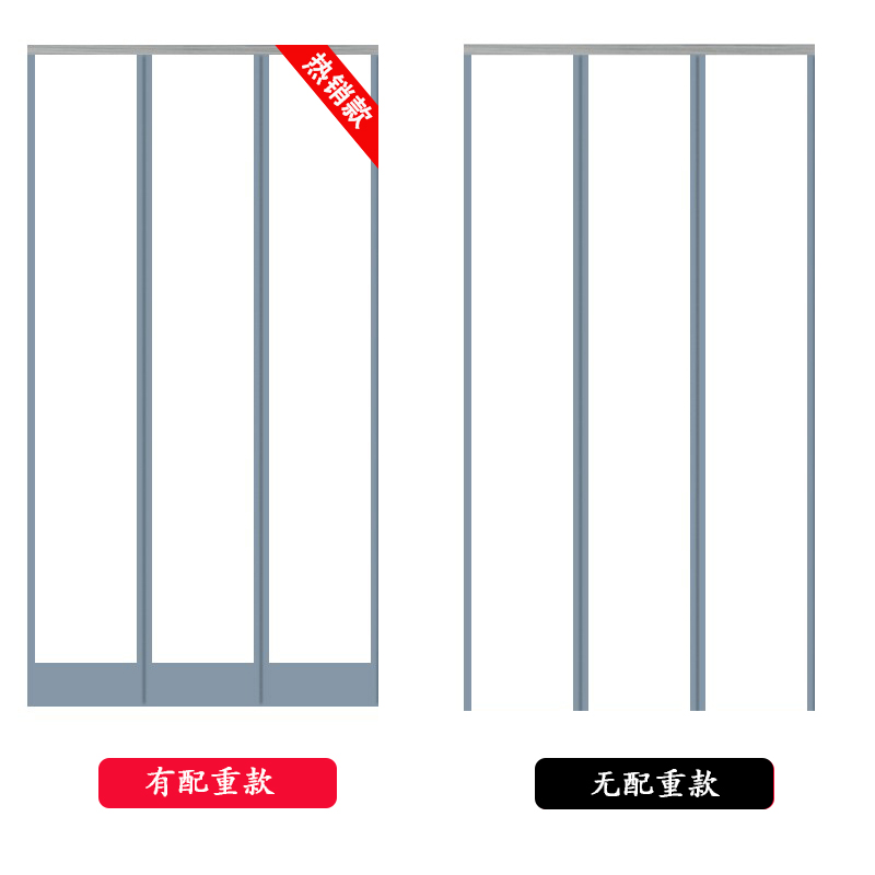 磁吸空调门帘挡风透明磁铁自吸夏季防走冷商用塑料pvc软皮隔断帘 - 图3