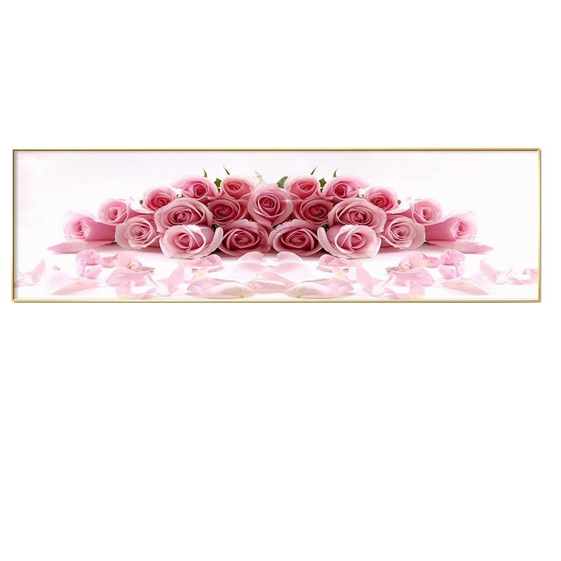 紫粉色床头画简约花卉客厅沙发背景墙画房间主卧室玫瑰装饰画挂画,淘宝优惠券,粉丝福利购,淘宝优惠卷