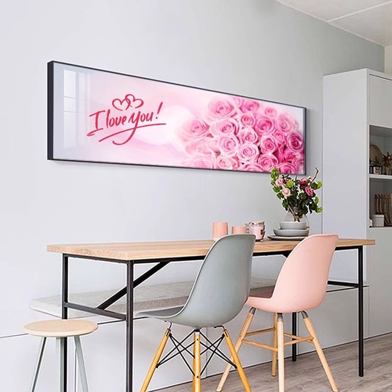 紫粉色床头画简约花卉客厅沙发背景墙画房间主卧室玫瑰装饰画挂画,淘宝优惠券,粉丝福利购,淘宝优惠卷