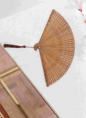 1pc Hand Fan Foldable Bamboo Fan Handheld Fan Silk Fan