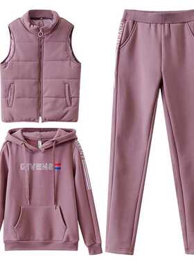 Women's 3 Piece Set Tracksuit Autumn Winter Sport Suit Hoodi