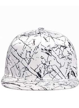 2022 Men's Straight Cap Flat Brim Snapback Cap Women White S