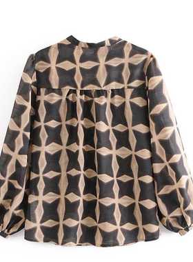 za blouse women Summer thin shirt women's perspectiv