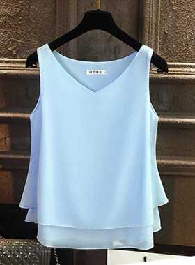 2020 Fashion Brand Women's blouse Tops Summer sleeveless Chi