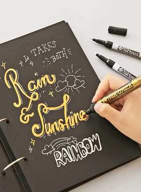 Permanent Metallic Marker Pens White Silver Gold Paint Pen