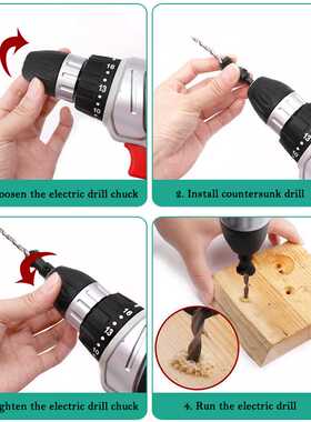 5pcs Countersink Drill Bit Carpentry Drill Set Drilling Pilo