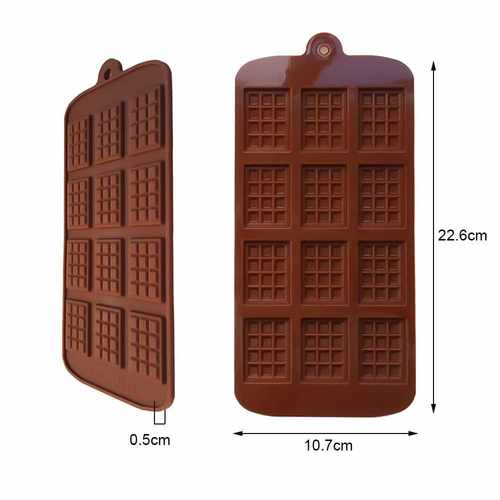 Silicone Mold 12 Even Chocolate Mold Fondant Molds  Candy - 图1