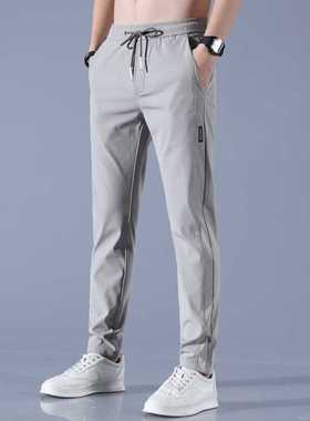 Men's Trousers Spring Summer Casual Solid Breathable Slim St