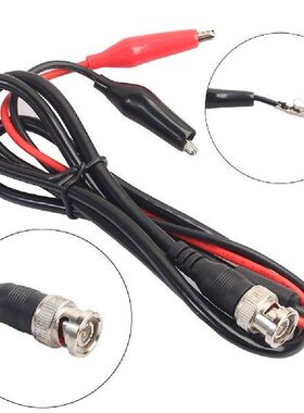 Universal BNC Male Plug to Dual Alligator Clip Oscilloscope