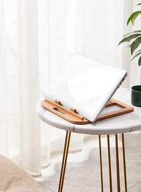 Laptop Stand, Wooden Foldable Portable Computer Stands
