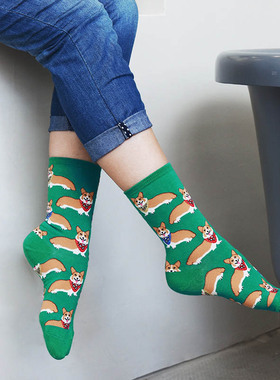 Hot Sale Colorful Women's Cotton Crew Socks Funny Ba
