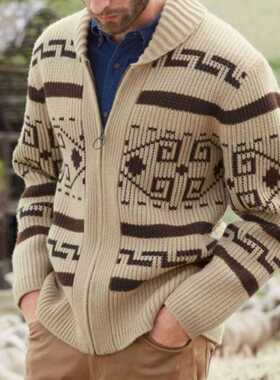 Men Sweaters Coats Fall/Winter Men's Fashion Lapel Youth Cas