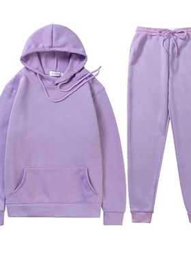 Two Piece Set Women/Men Hoodies+Pants Autumn Winter Hooded S