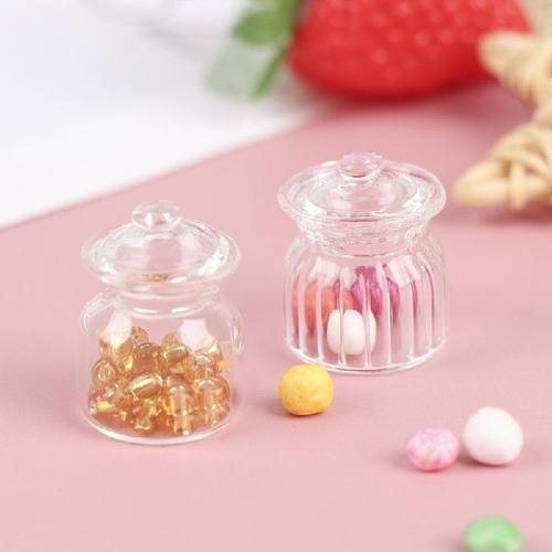 1PCS Classic 1/12 Scale Miniature Dollhouse Glass Candy Jar - 图1