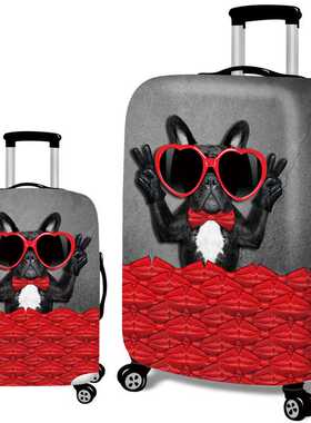 Bulldog Pattern Travel Accessories Luggage Cover Suitcase Pr