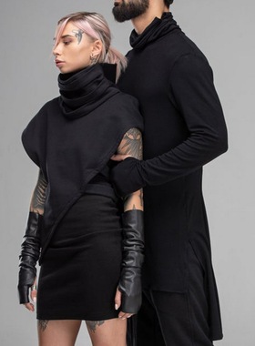 2020 Fashion Autumn Winter Men's Turtleneck Sweater Black S