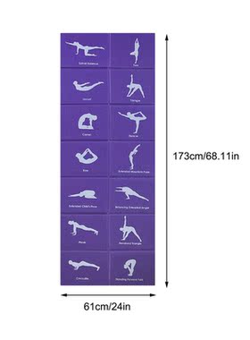 Folding Yoga Mat, PVC Yoga Mats, Portable Thick Non-slip