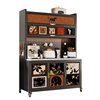 Kitchen storage rack stone slab sideboard floor-standing multi-layer storage cabinet multi-function cabinet microwave oven storage cabinet