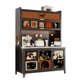 Kitchen storage rack stone slab sideboard floor-standing multi-layer storage cabinet multi-function cabinet microwave oven storage cabinet