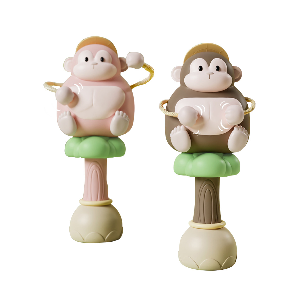 儿童猩猩捶胸拨浪鼓婴儿可啃咬早教安抚摇铃玩具宝宝男女孩婴幼儿,淘宝优惠券,粉丝福利购,淘宝优惠卷