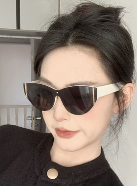 猫眼墨镜女款高级感2025新款防紫外线太阳镜潮酷时尚复古休闲遮光