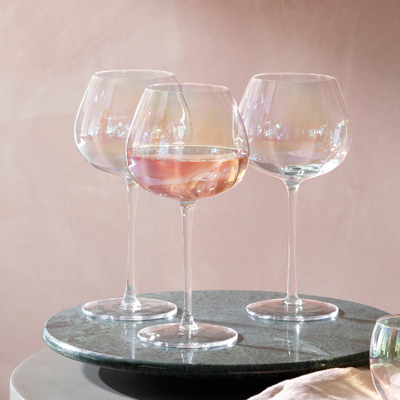 英国LSA 珍珠彩虹葡萄酒杯香槟杯鸡尾杯进口红酒杯送礼少女心杯子 - 图0