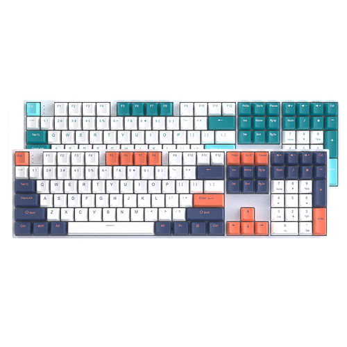 RK108键机械键盘蓝牙无线有线三模凯华BOX白轴红茶白光热插拔DIY - 图3