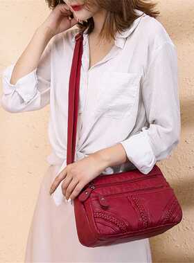 Ladies Multi-pocket Messenger Bag High Quality Soft PU