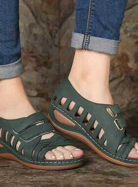 Summer Women Sandals Gladiator Ladies Hollow Out Wedges Buck