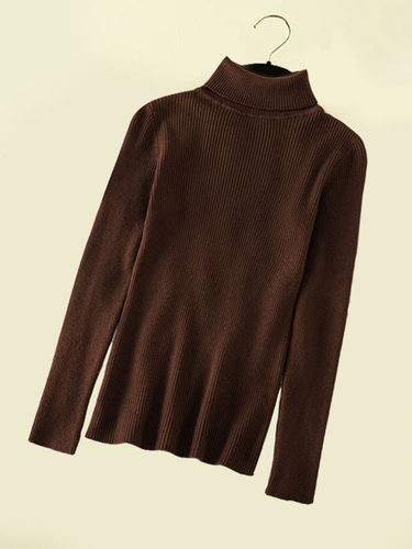 JMPRS Turtleneck Women Pullover Sweater Spring Jumper Knitte - 图2