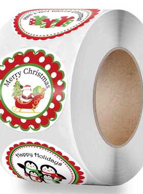 50-500Pcs Merry Christmas Stickers Cute Animals Snowman es D