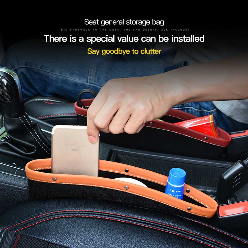2022 Seat PU Case Storage Bag Car Organizer Artificial Leat - 图1