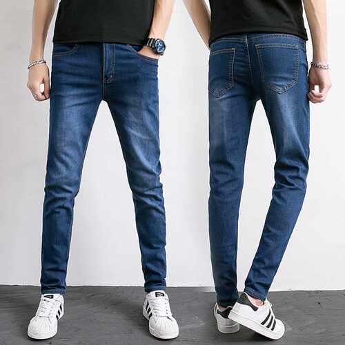 2021 Men's Variety Skinny Jeans Gray/blue Denim Jeans Brand - 图2