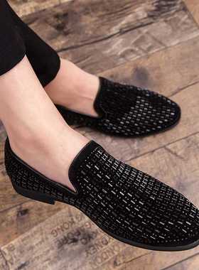 2022 Men's Rhinestones Dress Shoes Luxury Italian Style Fash