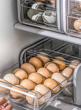 2-layer 36 Lattice Egg Drawer Fridge Organizer Holder