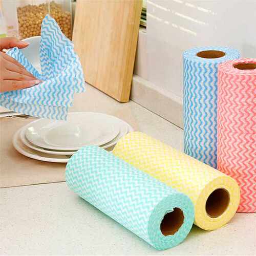 50 Pieces/rolls Kitchen Cleaning Dish Cloth Lazy Rag Scourin - 图0