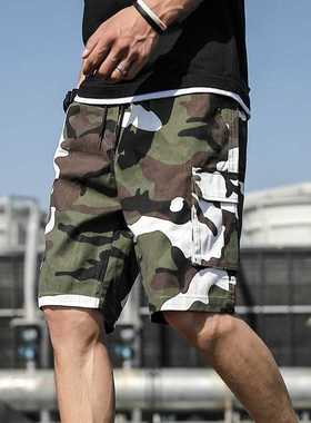 Summer Men's Outdoor Camouflage Cargo Shorts Pocket Cotton C