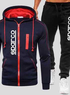 Men's Sparco Tracksuits Winter Zipper Hoodie and Jogging Tro