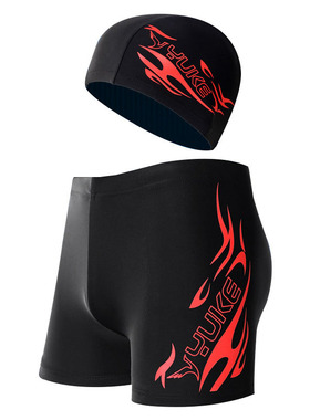 Men's Swimsuit With Hat Beach Sport Swim Trunks Men Surf Swi