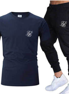 Summer Fashion Leisure SikSilk brand Men's Set Track