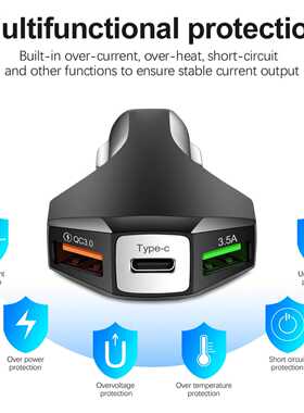 New QC .0 USB C Car Charger -Ports Quick .0 Fast Charger