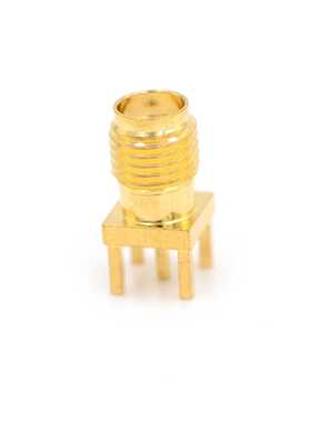 SMA Female Jack Solder Edge PCB Straight Mount Gold plated R