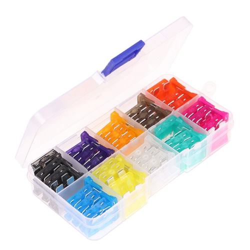 100Pcs Medium Size Blade Car Fuse Assortment Set 2A-10 15 20 - 图0
