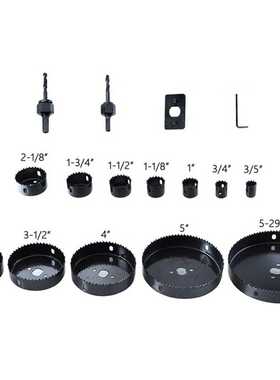 19pcs Hole Saw Cutting Set Kit Drilling Tool Wood Metal