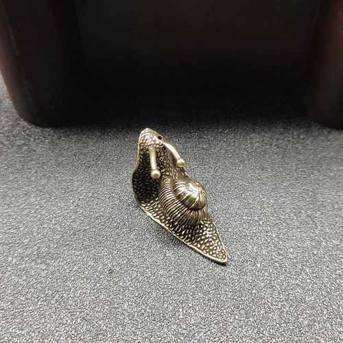 Solid Pure Brass Snail Figurines Miniature Simulation Animal - 图3