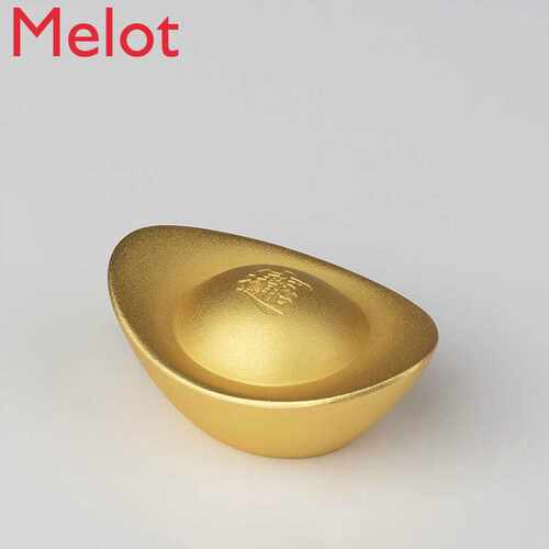Gold Ingot ll Copper Rel Gold Plted Ornments Home - 图0