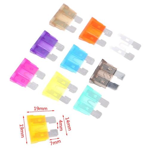 100Pcs Medium Size Blade Car Fuse Assortment Set 2A-10 15 20 - 图2