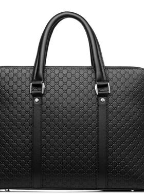 Men's Briefcase New Fashion Shoulder Bag Double Layers Lapto