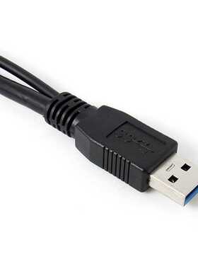 A A Micro USB B 3.0 Y-Cable Move Hard Drive Cable Black