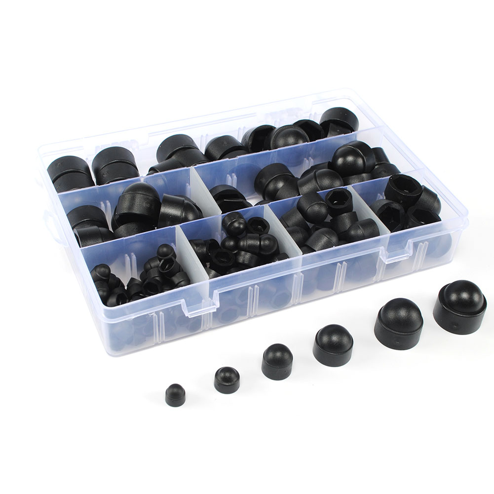 145pcs Dome Nut Cover Assorted Size Hex Bolt Portable Screw - 图0